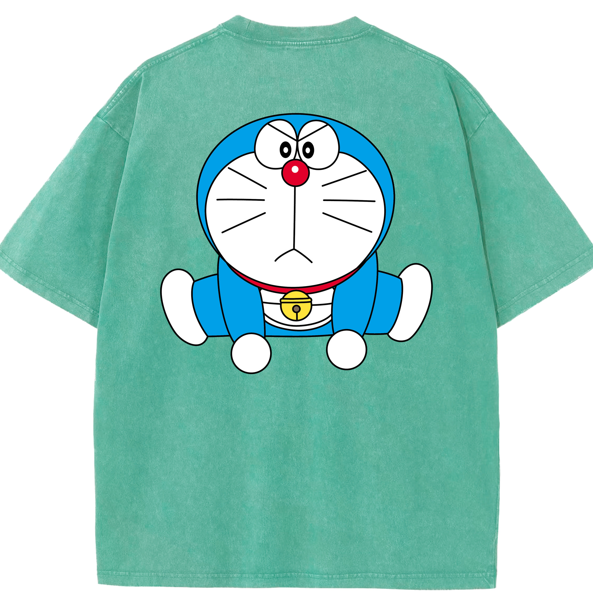 （画像用） ドラえもん Doraemon 綿100% ヴィンテージ風 半袖Tシャツ（背面プリント）